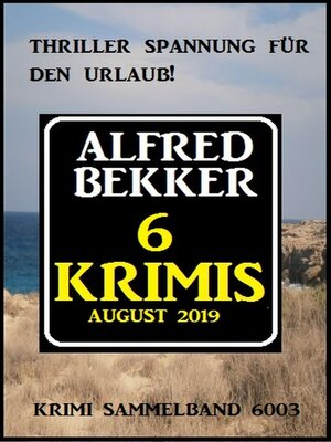 cover image of 6 Krimis August 2019--Krimi Sammelband 6003